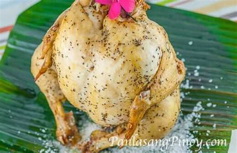 Pinaupong Manok sa Asin Recipe .